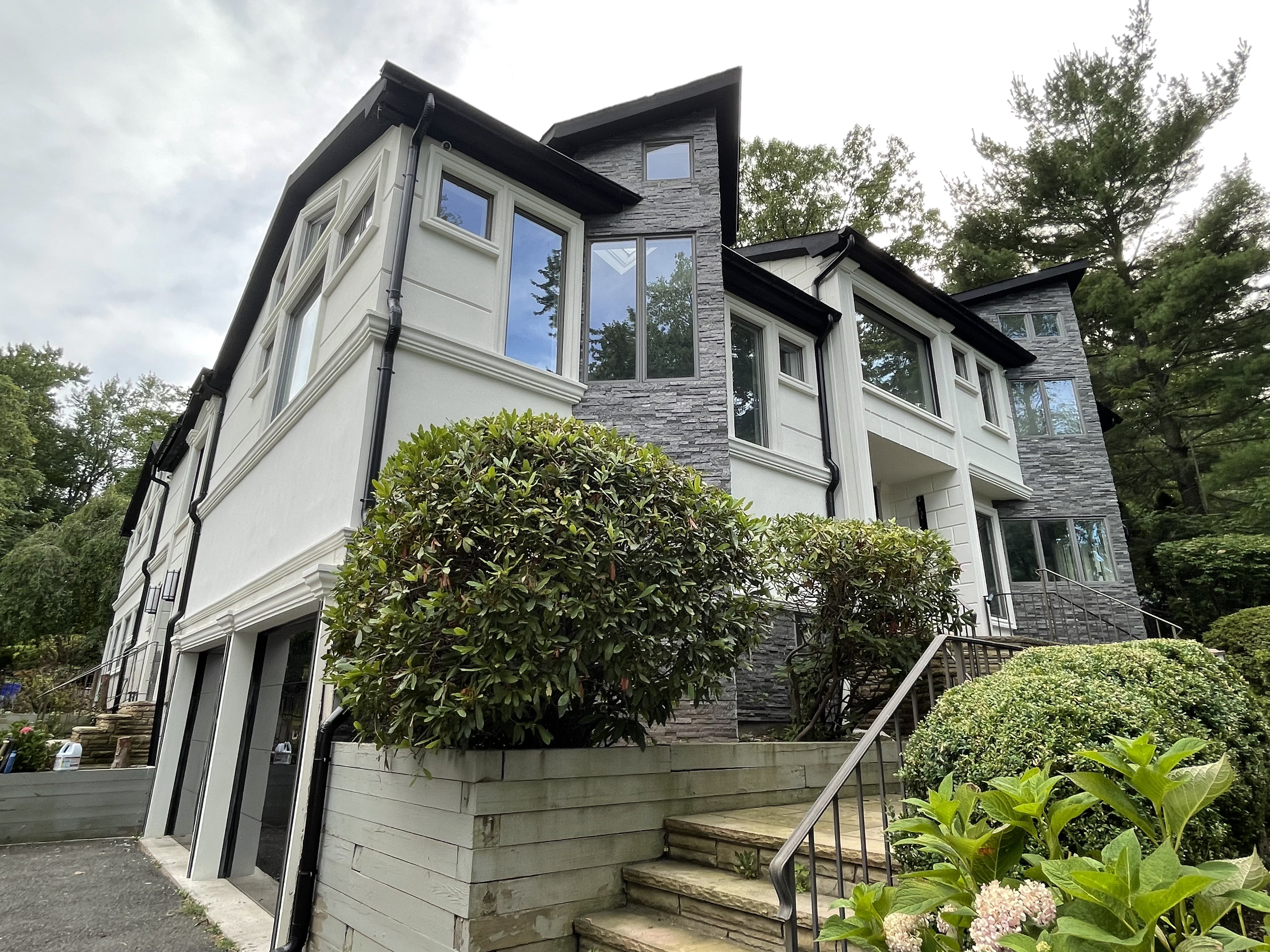 Smooth stucco exterior wall finish