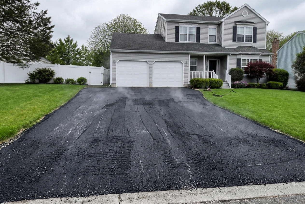 Hot Asphalt Laid — asphalt driveway by GDL Exterior Solutions